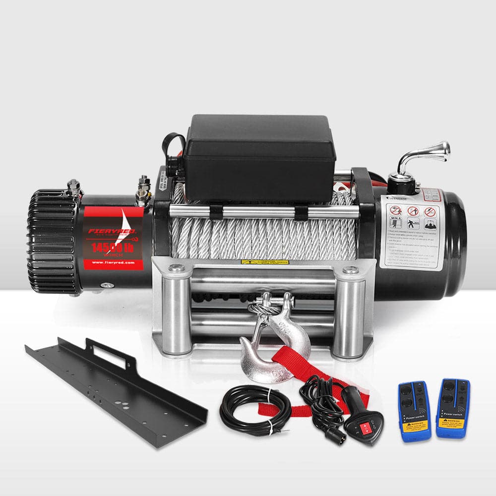 Wireless 14500LBS 12V Electric Winch +  Mount Plate