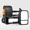 Pair Extendable Towing Mirrors for Toyota HILUX 2015-ON Black Pair